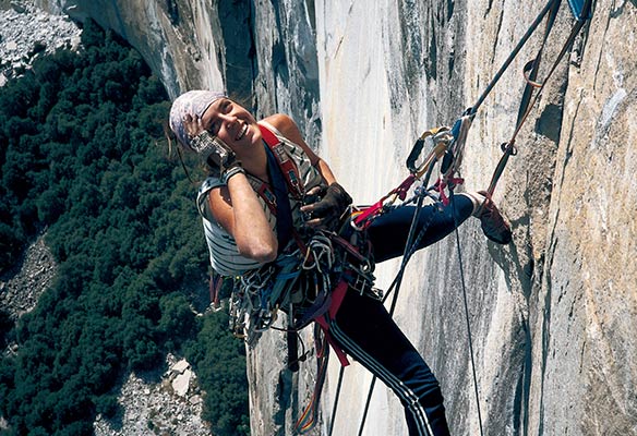 Miriam GarcÃ­a escalando en Yosemite en 1987 (M. GarcÃ­a)